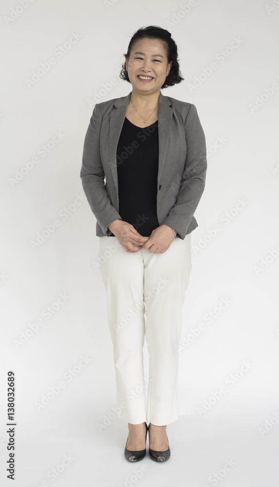 Businesswoman Expression Studio Style Concept