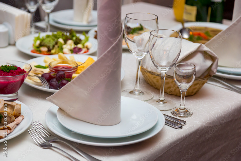 Serving banquet table Serving banquet table