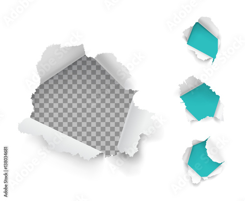 White background with holes