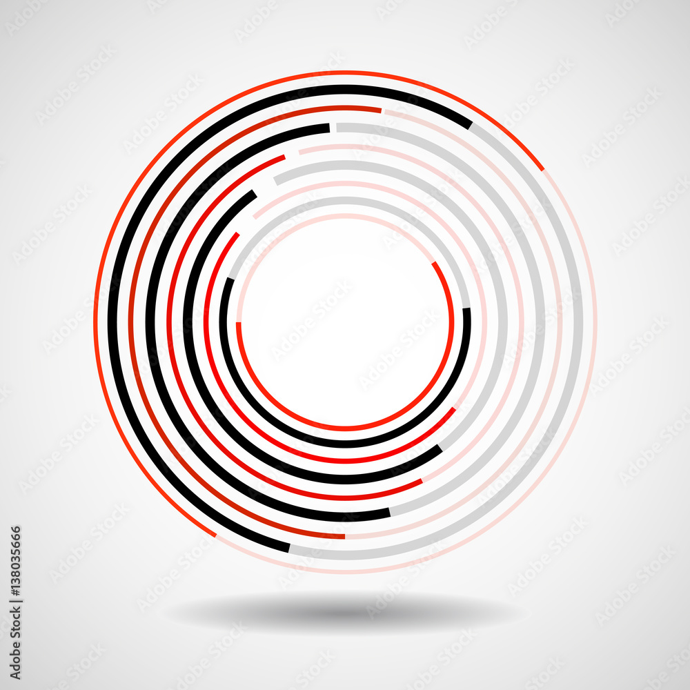 Abstract circle with lines, geometric logo, vector Abstract circle with lines, geometric logo, vector