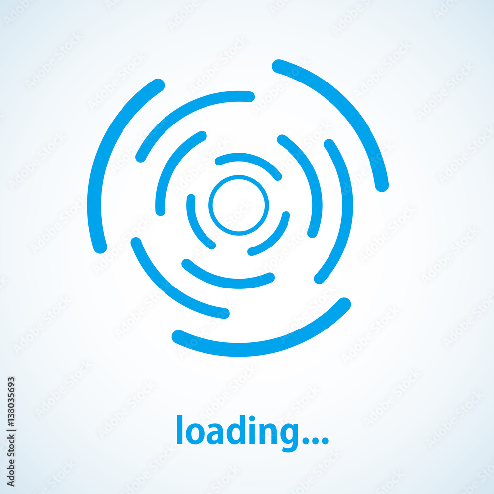 Loading icon. Indicator for loading progress. Vector Loading icon. Indicator for loading progress. Vector