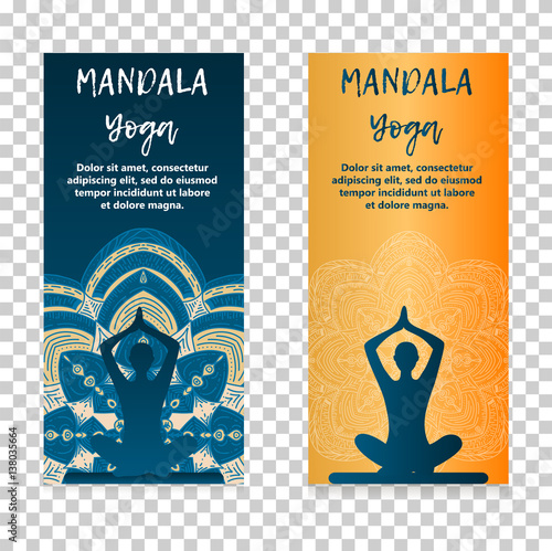 Vintage template design vector illustration of international yoga day