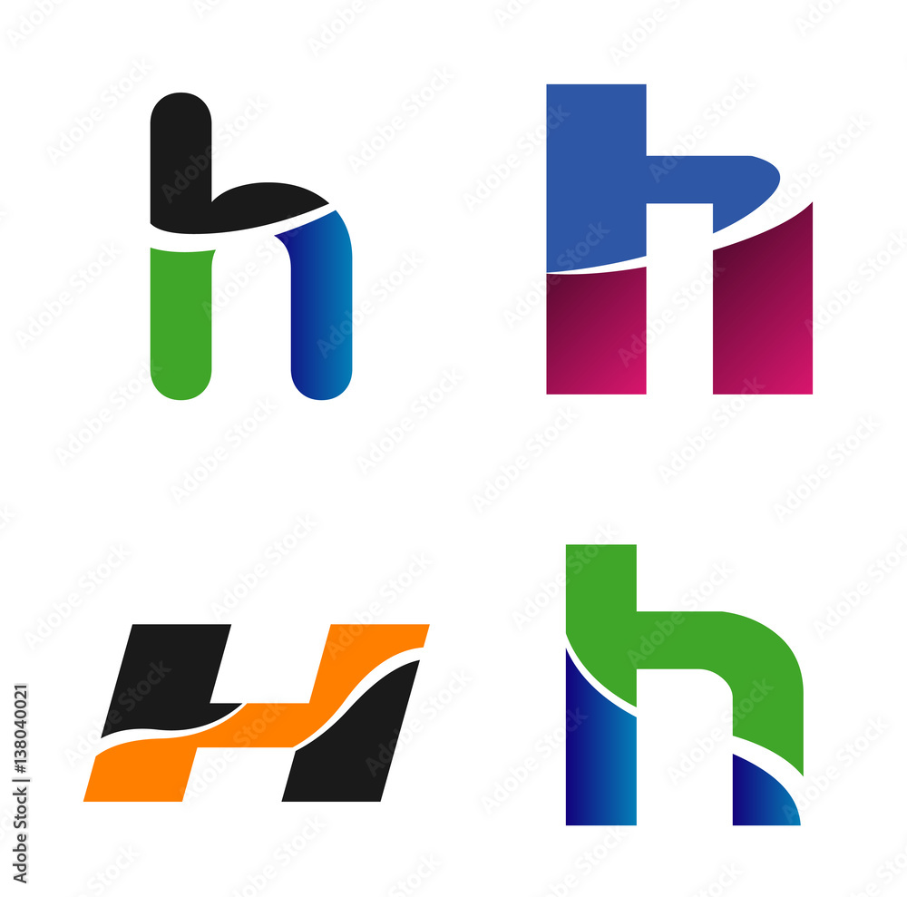 Abstract Letter h Icon set, collection
Abstract Letter h Icon set, collection