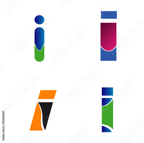 Free Download Abstract Letter i Icon set, collection
 - GFXLoad