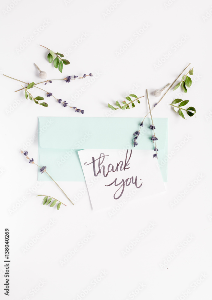 calligraphy floral pattern top view thank you calligraphy floral pattern top view thank you