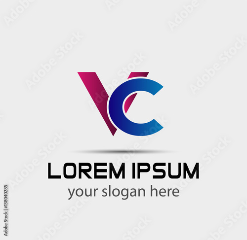 Letter V and C logo vector
