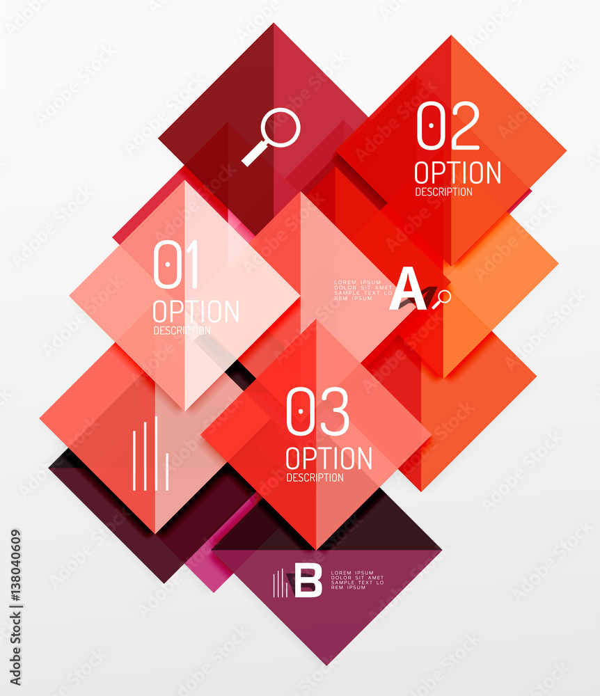 Modern square composition, abstract banner Modern square composition, abstract banner