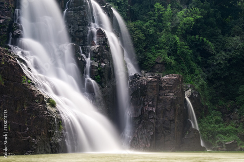 LAM DONG  VIET NAM November 9 2015. Beautiful Pongour waterfall in Vietnam