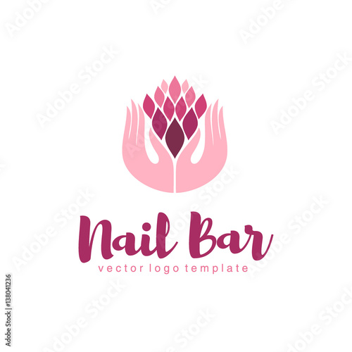 Vector logo design for manicure and nail salon