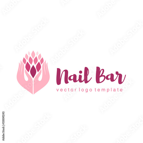 Vector logo design for manicure and nail salon
