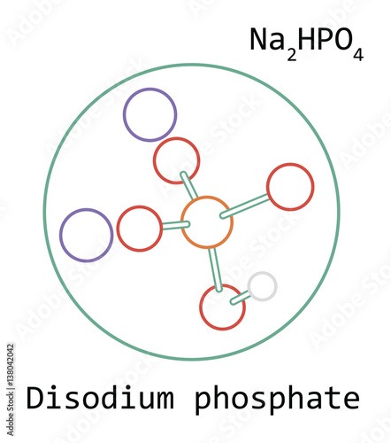 molecule Na2HPO4 Disodium phosphate