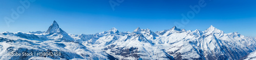 Stampa su Tela Swiss Mountains Panorama