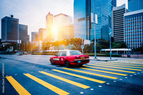 urban traffic with cityscape in city of China.