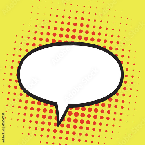 Speech Bubble in Pop Art Comics Style. Retro Illustration Background 