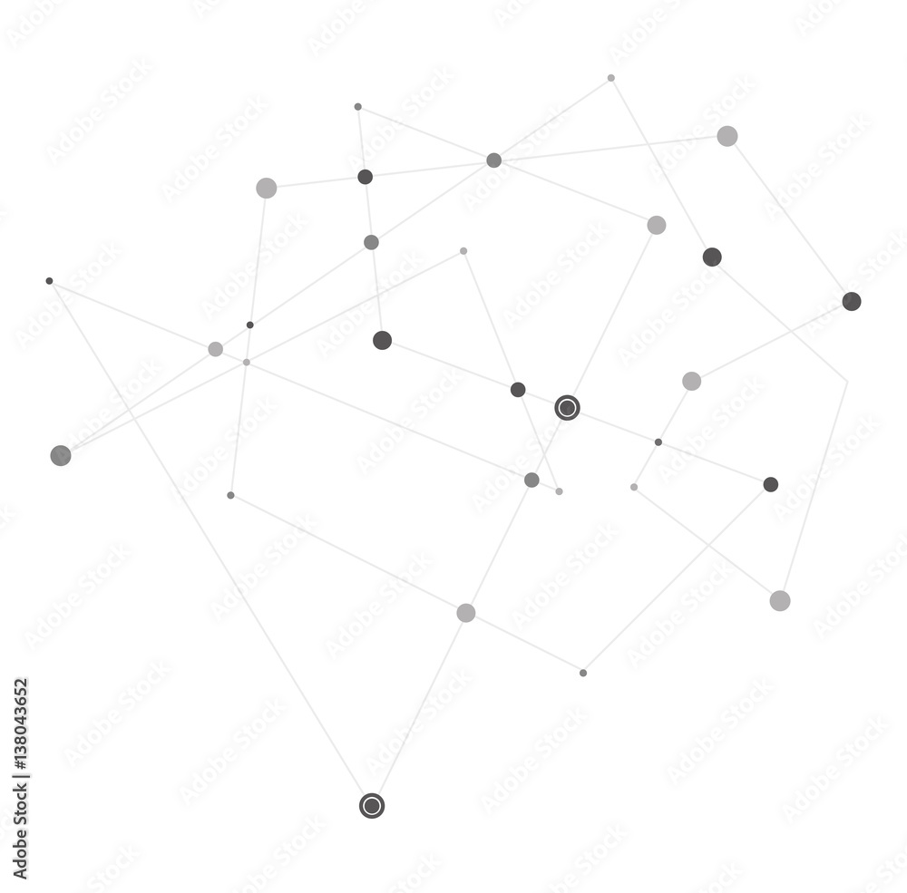 Abstract polygonal bacground with connecting dots and lines. Connection vector science Abstract polygonal bacground with connecting dots and lines. Connection vector science