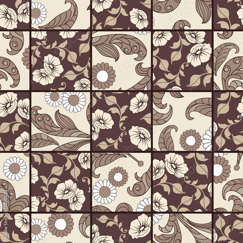 abstract seamless patchwork pattern