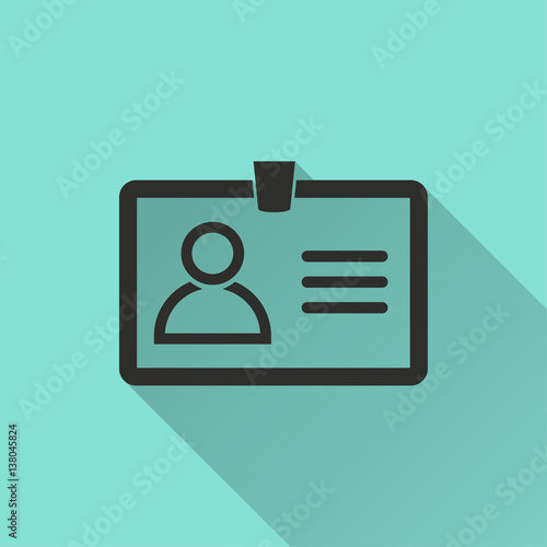 Identification card vector icon