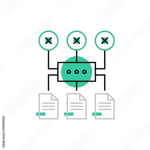 Algorithm Monoflat Icon.