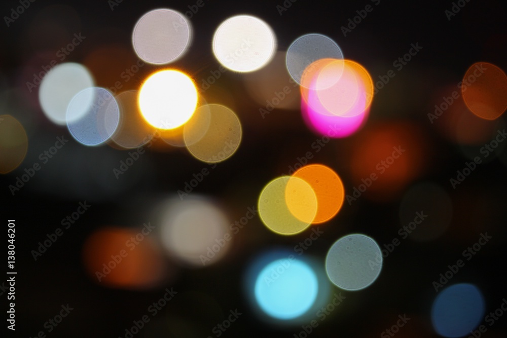 Abstract blurred bokeh in city colorfu beautiful in night, with copy space Abstract blurred bokeh in city colorfu beautiful in night, with copy space