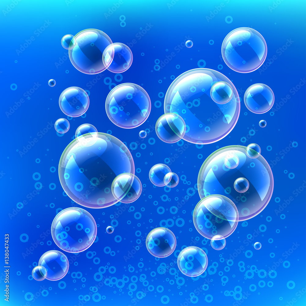 Soap water bubbles