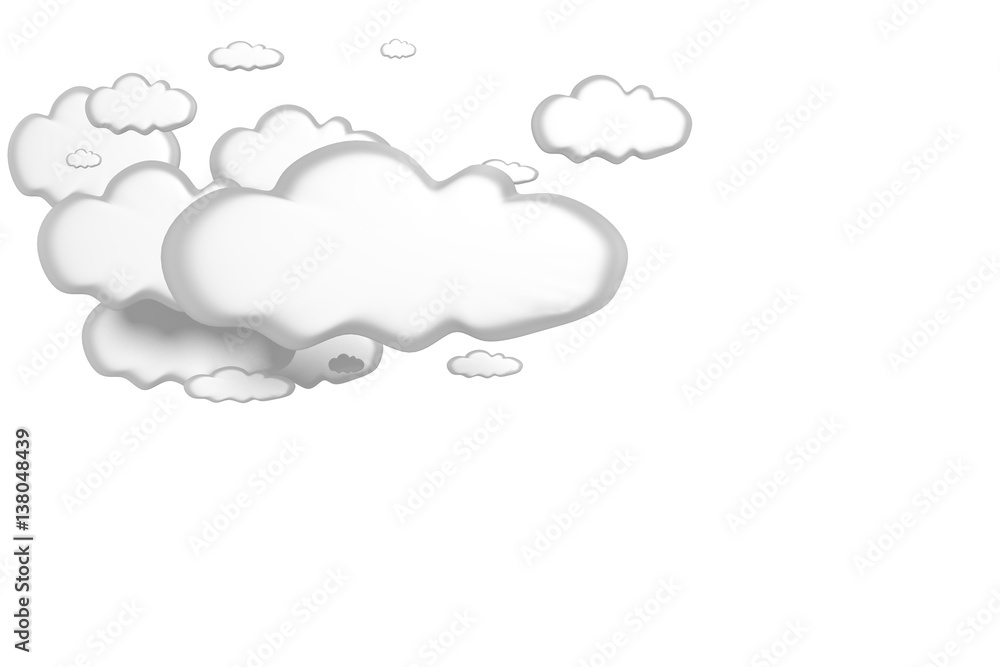 Clouds in the sky, 3d illustration