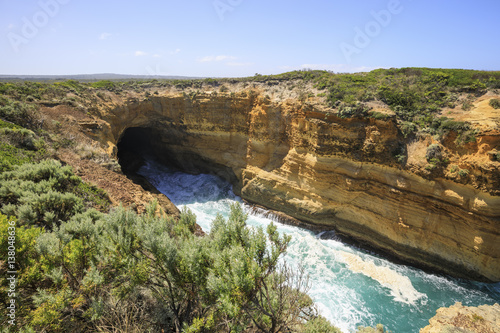 Thunder Cave and Blowhole found on the Great Ocean Road outside Port Campbell in Victoria, Australia.