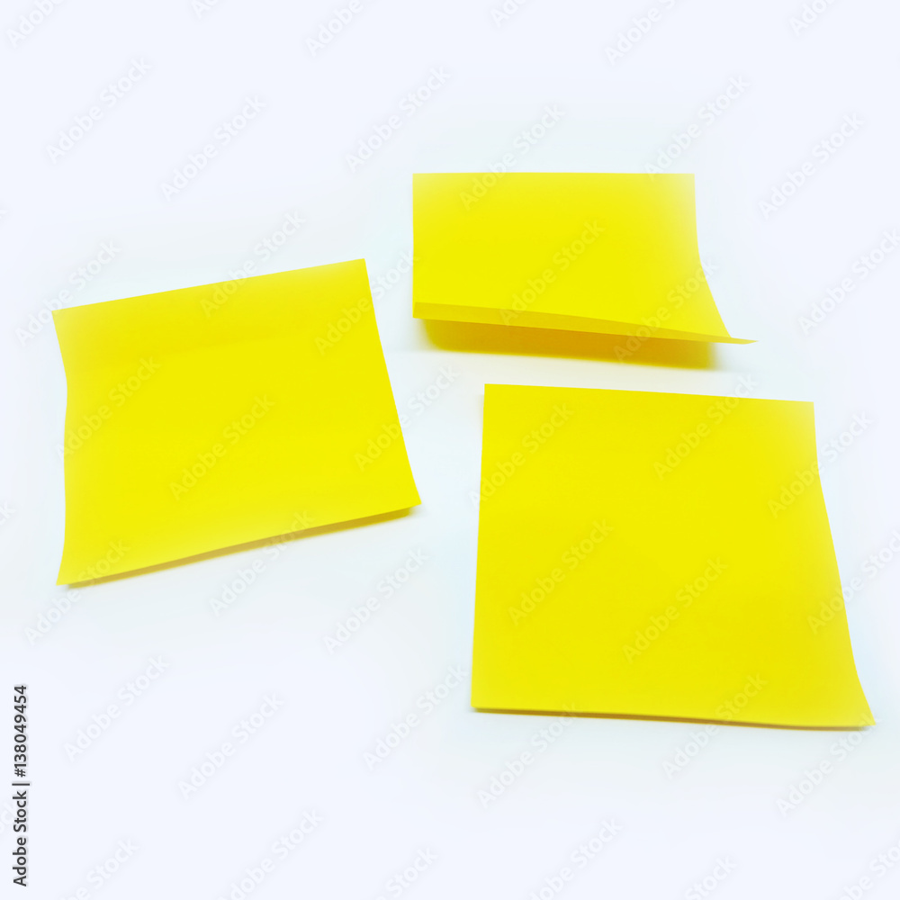 yellow stick note isolated on white background yellow stick note isolated on white background