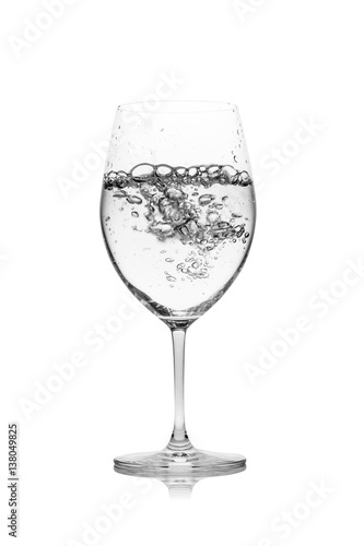 glass with water isolated on a white background.