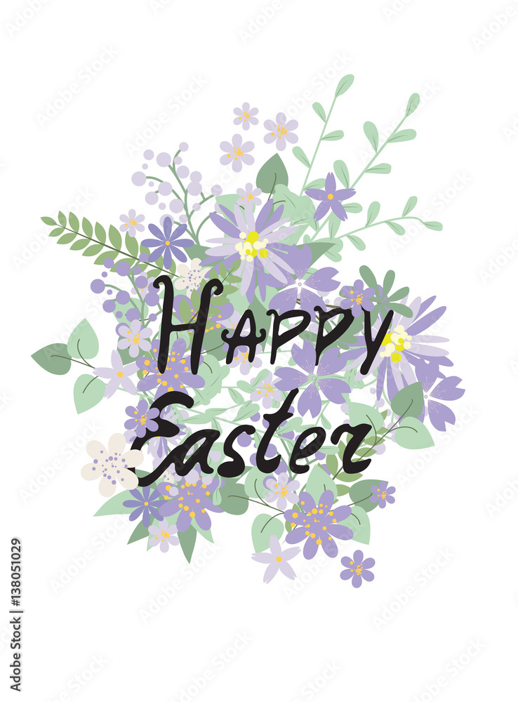 Obraz premium Greeting card Happy Easter