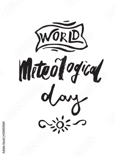 Greeting card of the World Meteorological Day