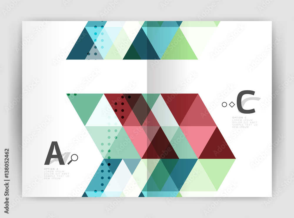 Vector triangle print template