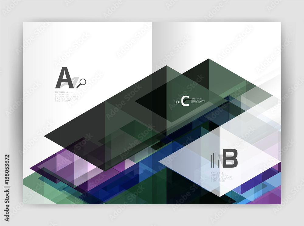 Vector modern geometric annual report cover