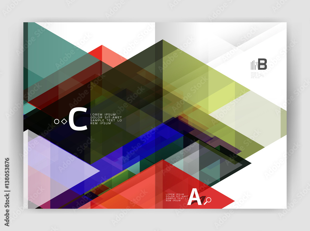 Vector modern geometric annual report cover