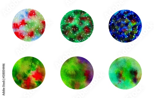 Watercolor circle abstract background