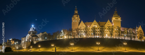 landmarks in the old city of Szczecin