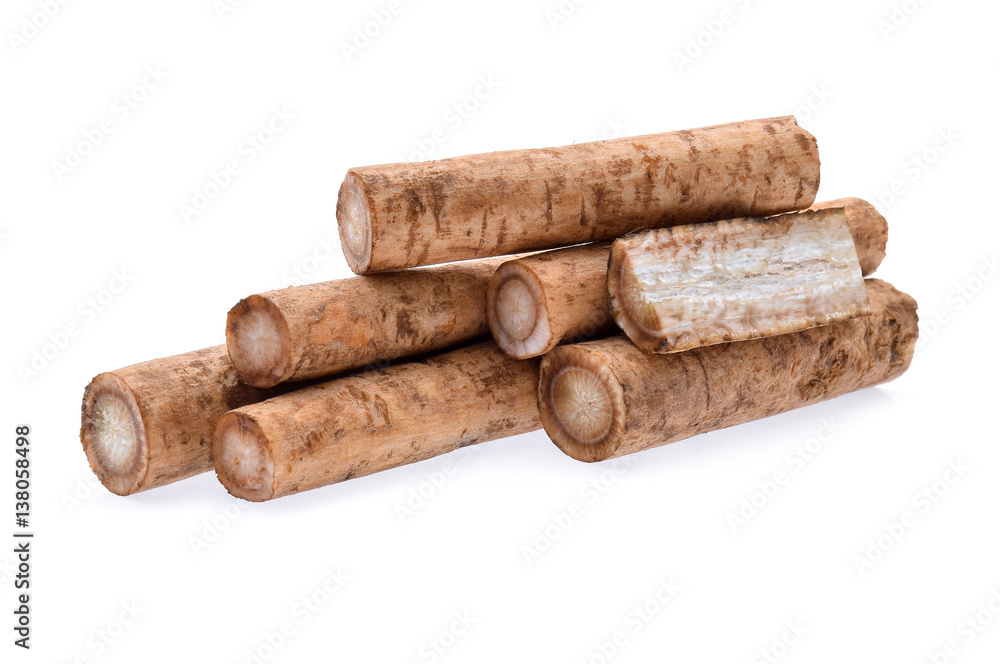 Burdock roots isolated white background. Burdock roots isolated white background.