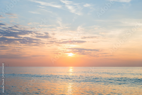 Photography Sunset / sunrise with clouds, Colorful Clouds over tropical sea.