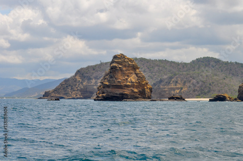 King kong rock in Puerto Lopez coast, Ecuador