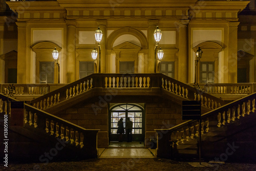 Monza  facciata notturna Villa Reale