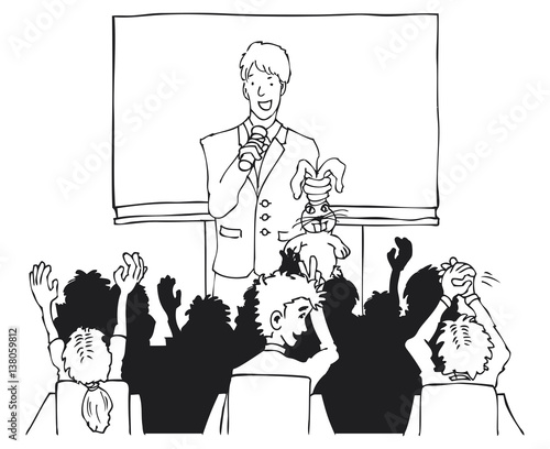 Schulklasse mit Lehrer