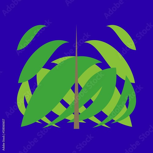 Green eco nature lief wreath circle logo icon environmental vector