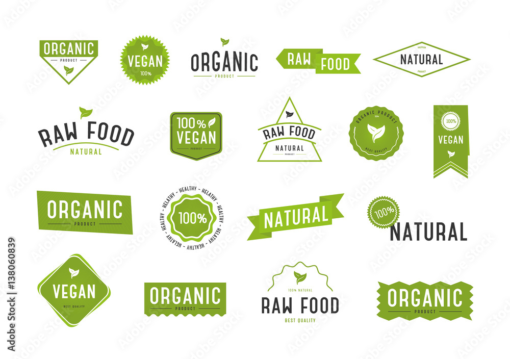 Organic labels set. Collection various logo for organic cosmetics or products. Organic labels set. Collection various logo for organic cosmetics or products.
