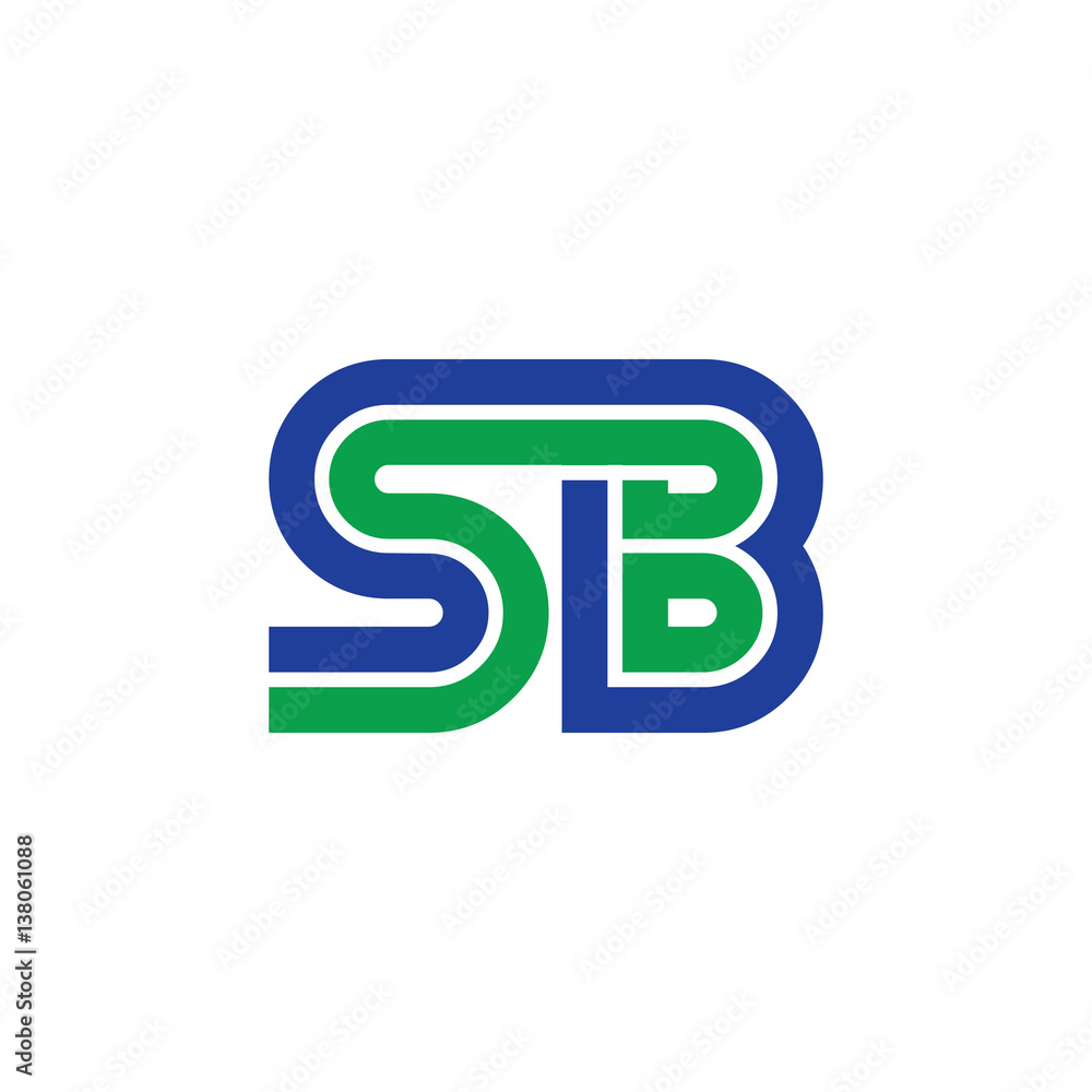 Initial Letter SB Linked Design Logo Initial Letter SB Linked Design Logo