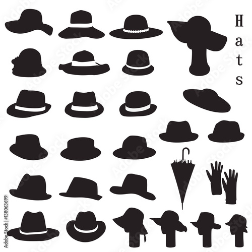 Collection of hats and headgear