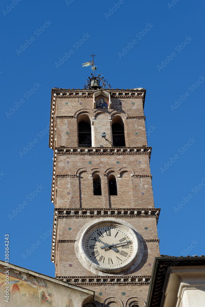 Ancient church of Santa Maria in Trastevere, Rome