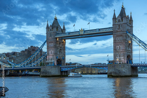 LONDON, ENGLAND - JUNE 15 2016: Tower Bridge in London in the late afternoon, England, Great Britain
