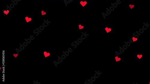 Small heart icons in red appear all over the screen. Loopable and with alpha channel to make transparent.
