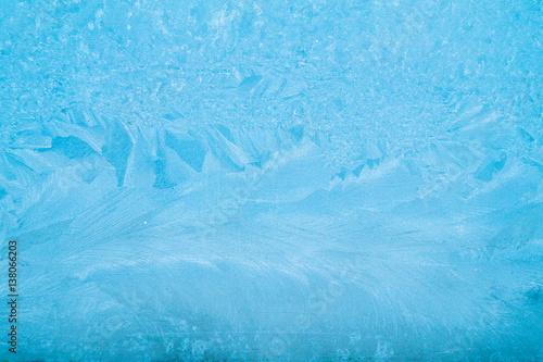 Frosty pattern on glass