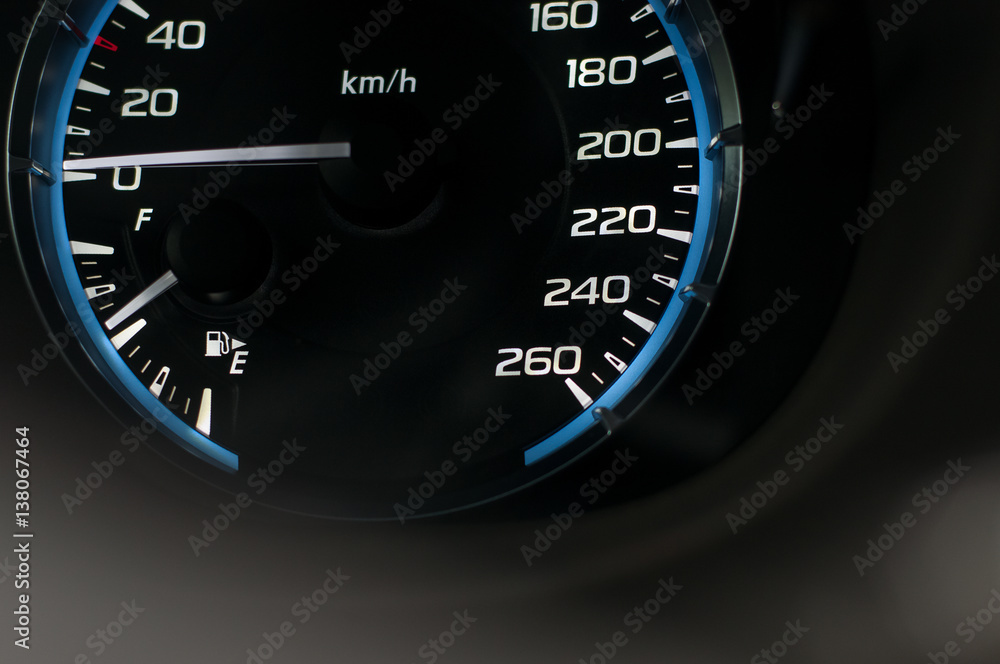Fototapeta premium Speedometer in the new car.