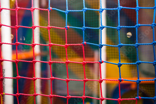 colorful safety mesh in playroom
